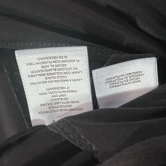 Black Label Evan Picone Black Ruched Midi Dress w/ Shoulder Pads Women's Size 6 - Picture 5 of 7